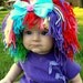 Clown Costume Baby Hat Baby Girl Clown Wig Pageant Clothes Colorful Wig Toddler Costume Photo Prop Dress Up Clothes Kids Cap