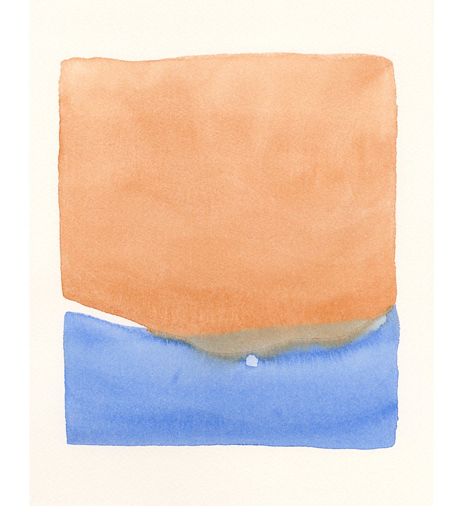 blue resting place original watercolor