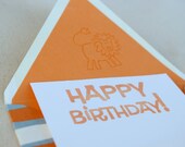 Orange and Blue Happy Birthday