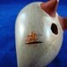 Vintage Mexican Folk Art Hand Crafted Clay Bird by V. Silva