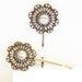 Handmade Bobby Pin Set            Antique Bronze Filigree  Vintage Style Hair Pins