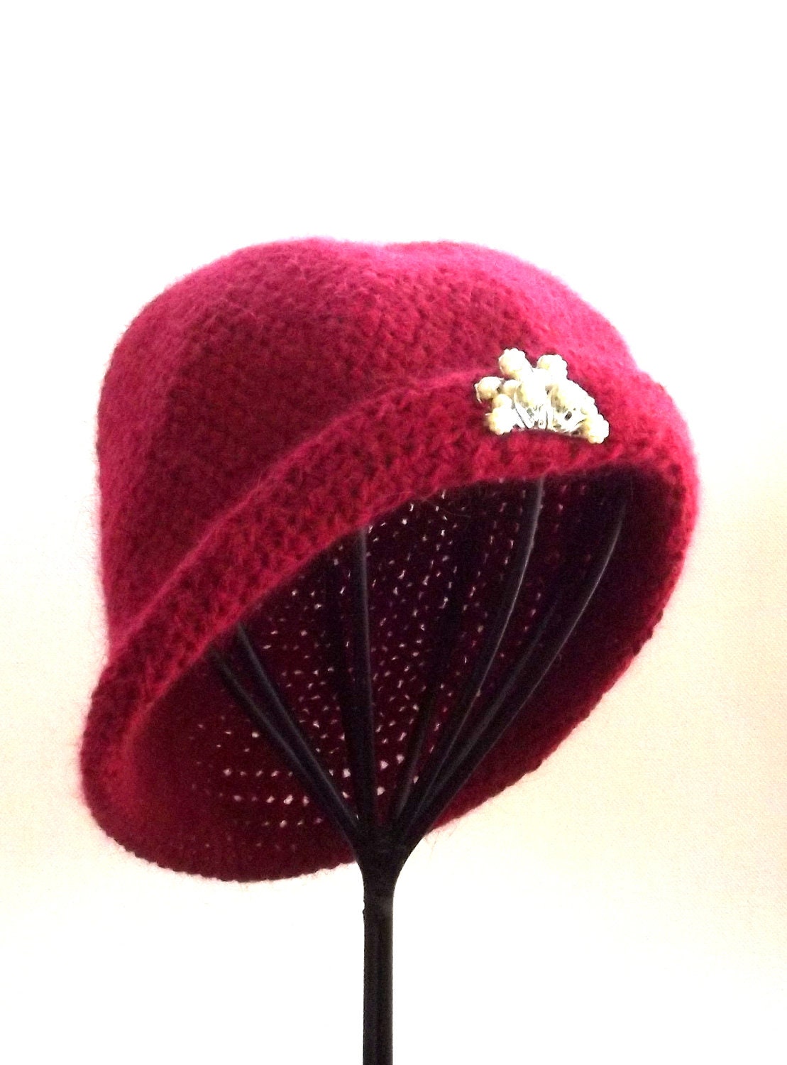 MINK Cloche, Crochet Hat, Cruelty Free, Winter Accessory, Luxury, Gift For Her