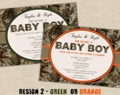 BOY Hunting Camo Baby Shower Invitation - Design 2 - Digital DIY Printable