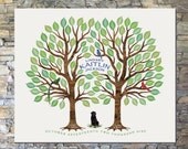 Adoption Family Tree / Wedding Guestbook Canvas Artwork