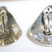 Puffed triangle Mexican sterling earrings with drape design