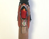 Cheyenne mother with papoose art doll miniature Native American cradle board gift