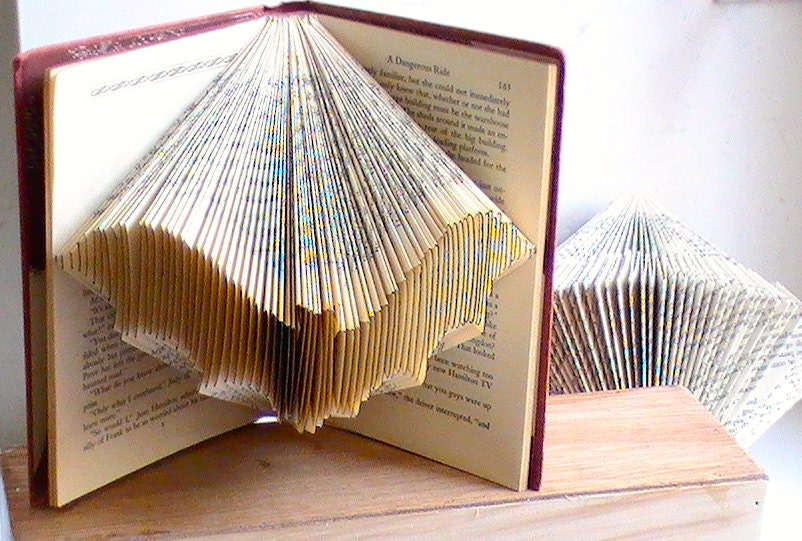 Bat Book Origami -- Bat Folded Book Art