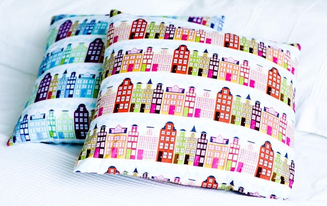 Pillow Cover - Red City