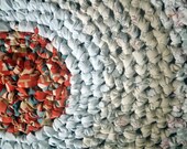 Crochet Rag Rug Beach Sunset Cottage Chic Eco Friendly Nursery
