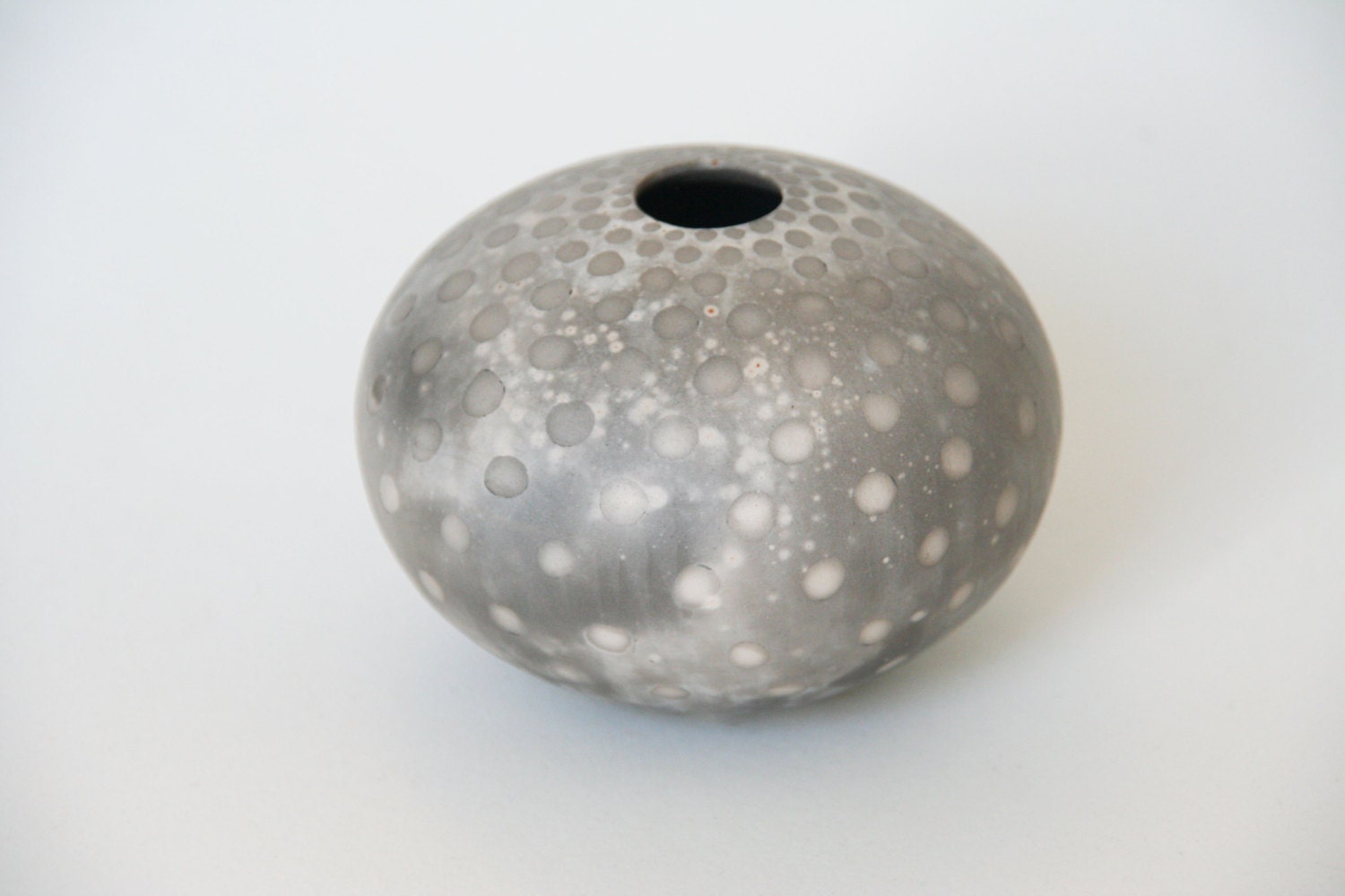 Spotted Ceramic Vessel - Sawdust Fired Pot