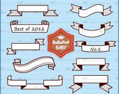 Buy 2 Get 2 Free ---- Ribbon Banner Set 1 ---- Personal and Small Commercial Use ---- BB 0239