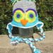 KOALA BEAR HAT.  Very Soft Brown Koala Hat with Braids and Flower.