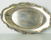 Vintage Silver Oval Dish