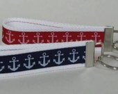 Nautical Anchor Key Chain, Key Fob,  Wristlet