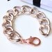 Rose Champagne Gold Single Curb Chain Bracelet