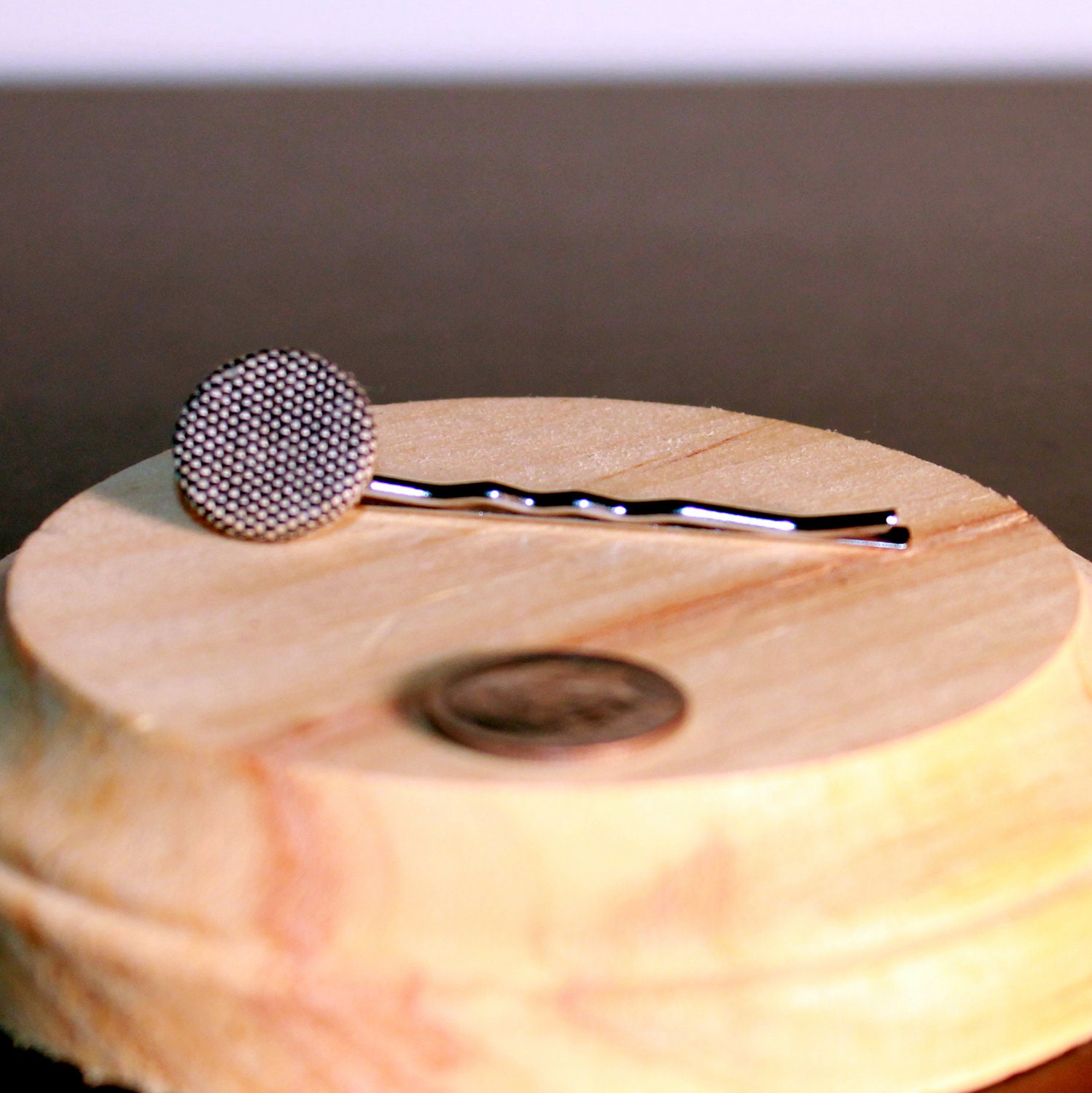 1 "Black n White" Hair pin