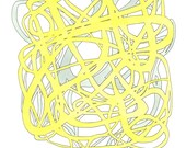 August 7, 2012 (Tangle 2) - original ink and watercolor drawing