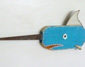 Repurposed wood whimsical fish sculpture, MARLIN Brando