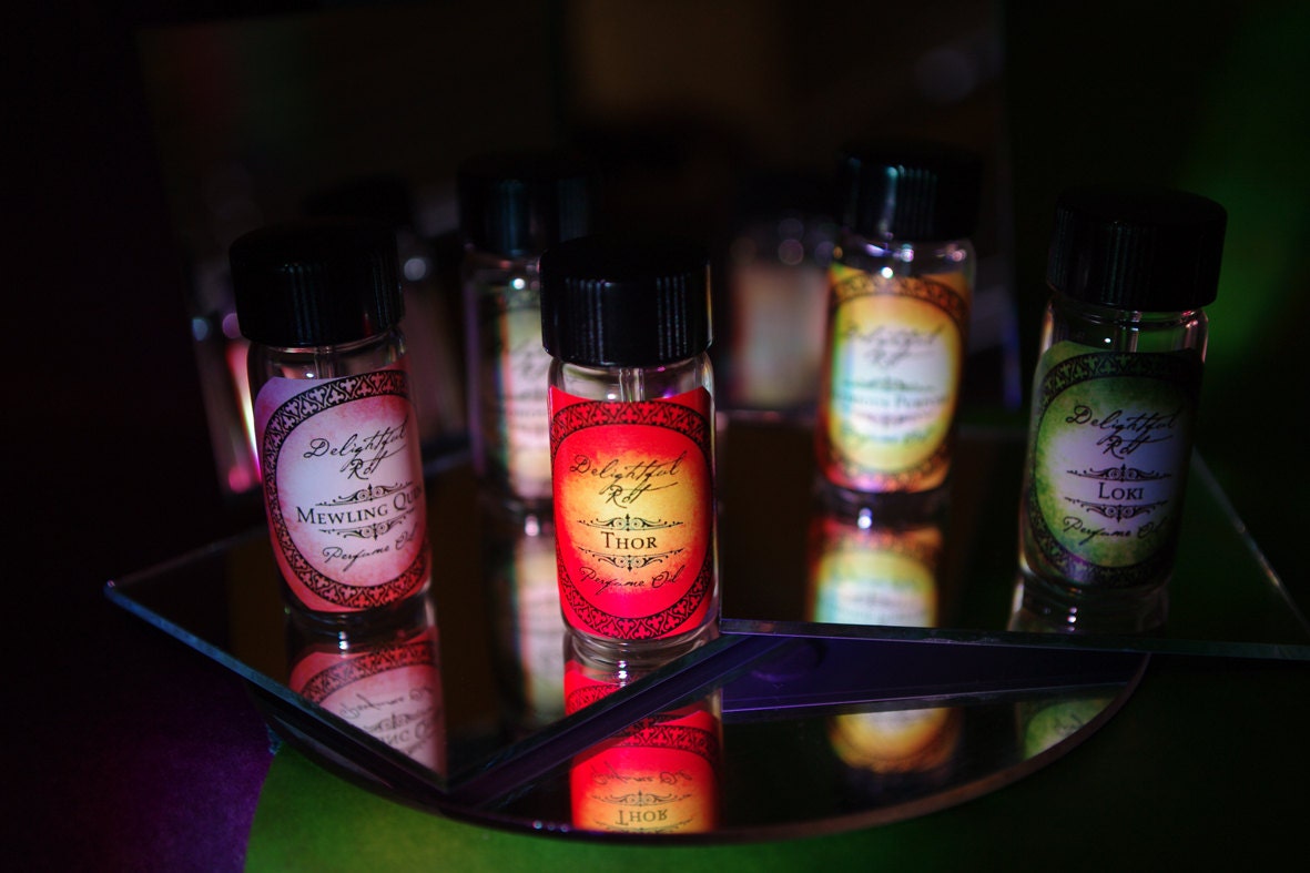 Thor/Avengers Perfume Oil Set (Large)  - Thor, Loki, Glorious Purpose, Mewling Quim & Poisonous Dream
