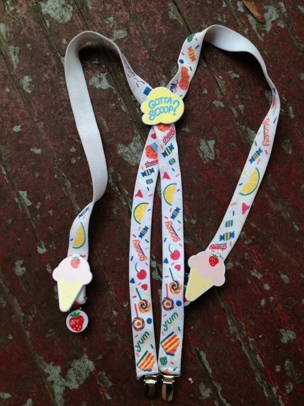 III Vintage Ice Cream & Candy Suspenders III