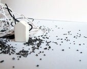 Little Alpine House Necklace - Pure White -Abstract Modern Porcelain