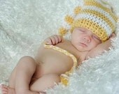 Newborn Yellow Elf Hat, Cap...  Boy Girl Baby Photo Prop