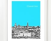 Staunton, Virginia Poster - City State Skyline Art Print -8x10