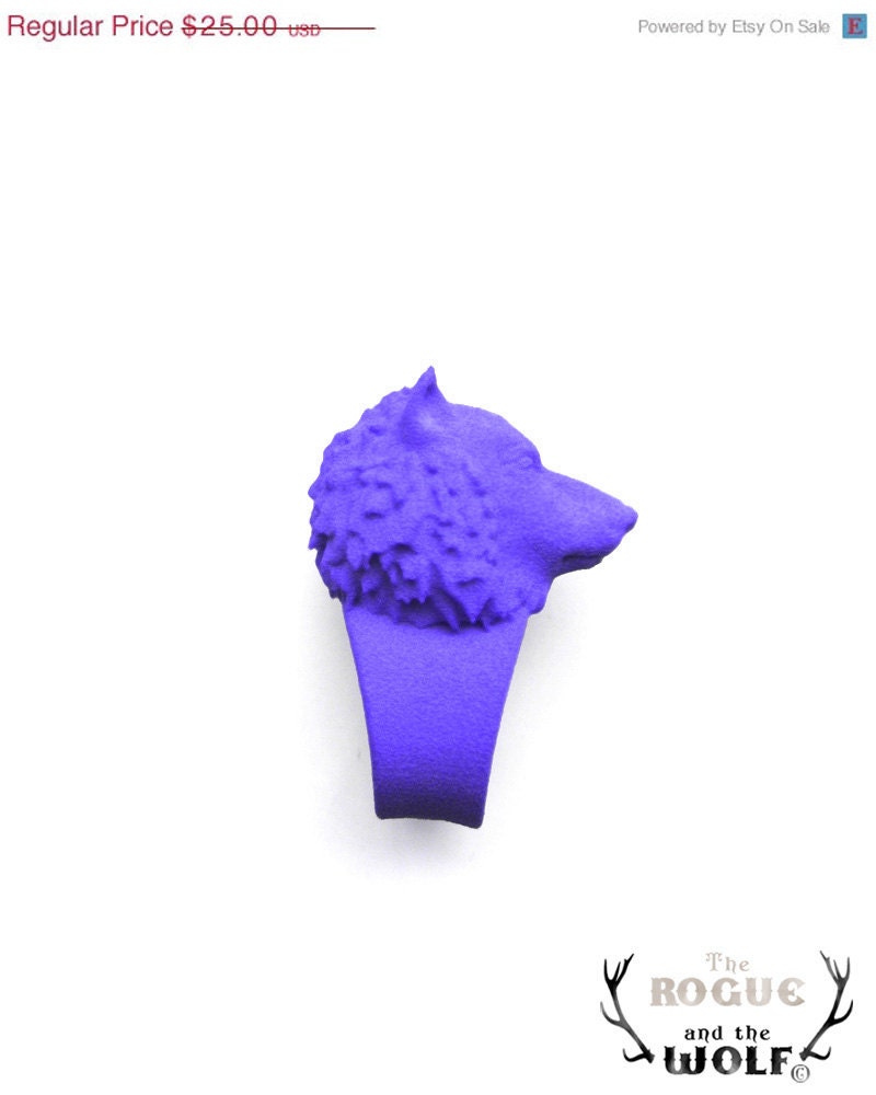 Blue Wolf Ring, Wolves, Animal Head Ring, Animal Ring, Modern Jewelry, Wolf head Jewellery, Animal lovers gift, for the wild man, rings