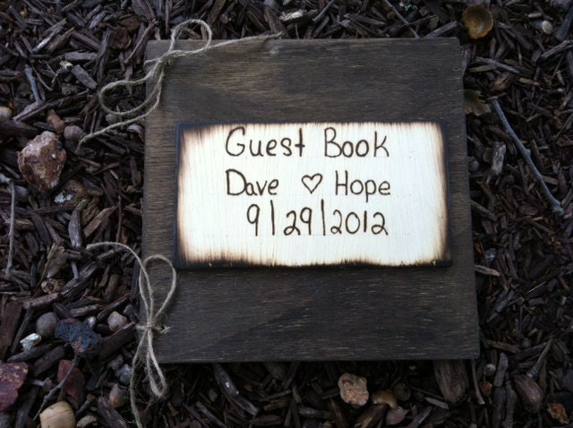 Wedding Guest Book - Distressed Guest Book - FREE SHIPPING - Rustic Wedding Guest Book - Bride and Groom Guest Book - Shabby Wedding Decor