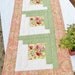 Soft Peach, Sunshine Yellow and Celery Green Tablerunner - Quilted, Floral, Paisley, Log Cabin, Special Order