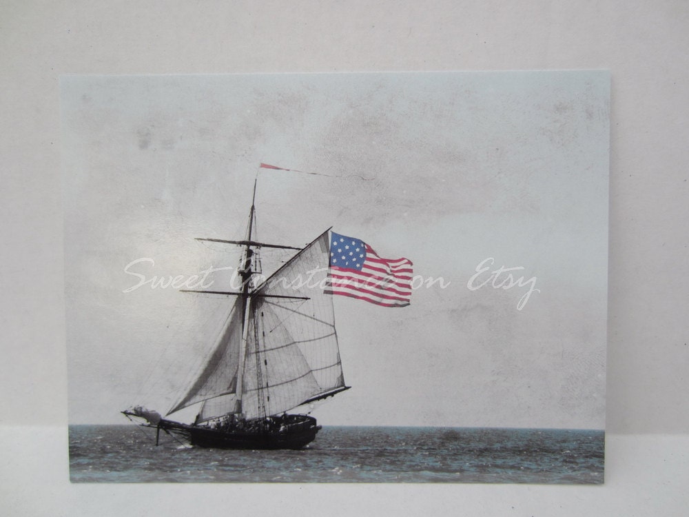 Tall Ship // South Haven Michigan  // Ship Artwork // Pirate Ship Postcard // Vintage Inspired Photography //