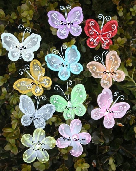 10 Butterfly Fairy Princess Wand Party Favors Your Choice of Colors