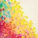 SALE Abstract Original Acrylic Painting, Creation in Color Beautiful Bold Vibrant Rainbow Ocean Waves Autumn Fall 2012 Colorful Art