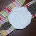 Fabric Flower Headwrap, Headband, Rose, head wrap, hair, covering, stripes, Amy Butler