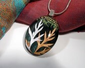 Real Carrot Leaf Necklace, leaf jewelry, plant jewellery, vegetable pendant
