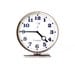 White, black Vintage Clock - Romanian Victoria alarm vintage table clock in working condition