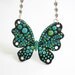 Fun Jewelry / OOAK, large butterfly pendant, handmade polymer clay pendant / "Butterfly Kiss" /
