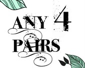 Any 4 Pairs - You Choose The Colors - Handmade Earrings by EarSugar