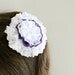 Lace Flower Hair clip-- White Indigo