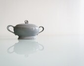 Vintage Gray-Blue Sugar Bowl with Lid - GyldanPineapple
