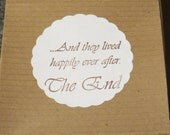 SALE - (12 count) Happily Ever After Favor Box Stickers, Custom Orders & Discounts Available