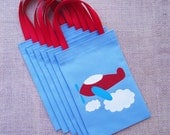Airplane Favor Bags : Set of 6 Propeller Airplane Party Goodie Bags Il_170x135