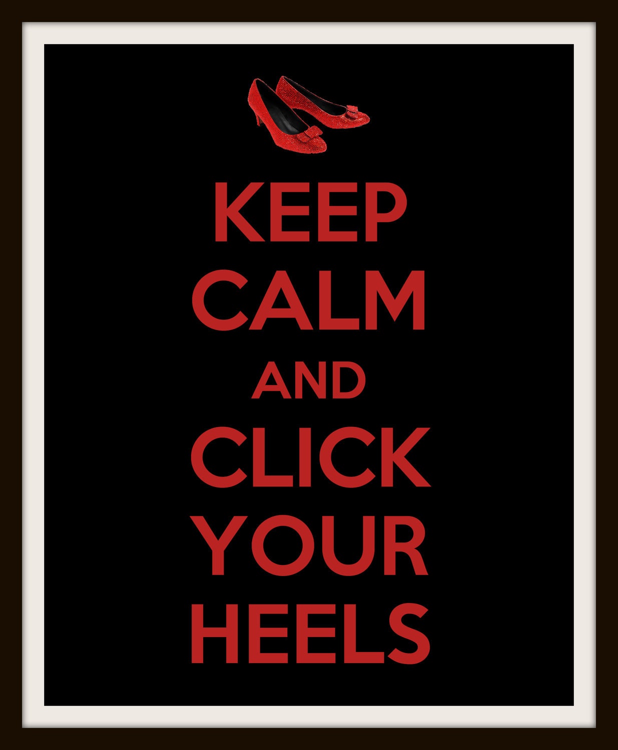 Keep Calm Nursery Art - The Wizard of Oz Inspired - Choose Your Background Color 8x10 Inch Poster Print - Geek-a-bye Baby - Fantasy Geek