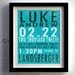 Birth Announcement - CUSTOMIZED Baby Stats Subway Scroll Print