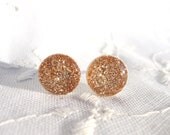 Gold Glitter Studs - Glitter Studs - Gold Studs