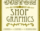 Custom Shop Graphics Set, custom shop banner, custom shop avatar, custom reserved listing image, custom sale banner, sale avatar