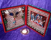 Ramones Shrine Altar Box Rock 'N' Roll Red, Black, And Blue Mixed Media