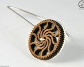 The timber cog earrings - Lignum Collection by Decimononic