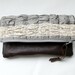 Fold over clutch, clutch purse, silk, vintage leather and lace