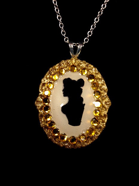 Beauty and The Beast Inspired Belle Cameo Necklace